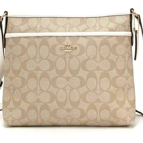 Coach Bags Coach Zip File Crossbody Bag Light Khakichalk Poshmark